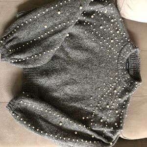 ZARA sweater pearls